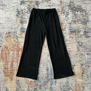 Y2K black flare pinstripe pajama pants/sweatpants/joggers